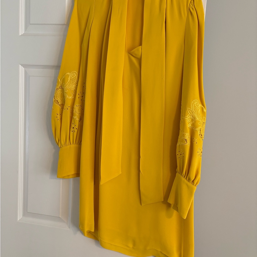 French Connection Yellow Long Sleeve Dress